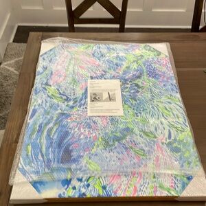 Lilly Pulitzer GWP Canvas 30 inch by 23 7/8. New Kids on the Dock Print